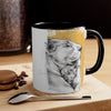 Lioness Mom And Cub Ink On White Art Accent Coffee Mug 11Oz