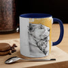 Lioness Mom And Cub Ink On White Art Accent Coffee Mug 11Oz