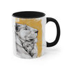 Lioness Mom And Cub Ink On White Art Accent Coffee Mug 11Oz Black /