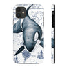 Lone Orca Whale Vintage Map Blue White Case Mate Tough Phone Cases Iphone 11