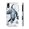 Lone Orca Whale Vintage Map Blue White Case Mate Tough Phone Cases Iphone Xr