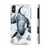 Lone Orca Whale Vintage Map Blue White Case Mate Tough Phone Cases Iphone Xs Max