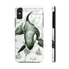 Lone Orca Whale Vintage Map Green White Case Mate Tough Phone Cases Iphone X