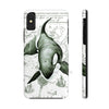 Lone Orca Whale Vintage Map Green White Case Mate Tough Phone Cases Iphone X