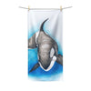 Lone Orca Whale Watercolor Polycotton Towel 30 × 60 Home Decor