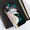 Magenta Seahorse Splash Black Ink Case Mate Tough Phone Cases