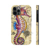 Magenta Seahorse Vintage Map Beige Watercolor Art Case Mate Tough Phone Cases Iphone 12 Pro