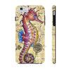 Magenta Seahorse Vintage Map Beige Watercolor Art Case Mate Tough Phone Cases Iphone 6/6S Plus