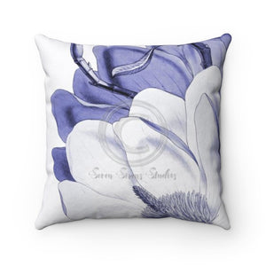 Magnolia Blue Dream Art Square Pillow 14X14 Home Decor