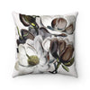 Magnolia Flowers Chocolate Art Square Pillow 14X14 Home Decor