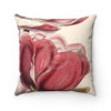 Magnolia Flowers Vintage Pink Art Square Pillow Home Decor