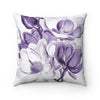 Magnolia Purple Dream Art Square Pillow 14X14 Home Decor