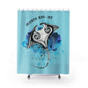 Manta Ray Tribal Doodle Ink Watercolor Shower Curtain 71X74 Home Decor