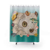 Marine Treasures Life Aquamarine Shower Curtain 71X74 Home Decor