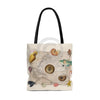 Marine Treasures Stained Glass Beige Tote Bag Bags
