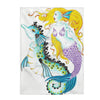 Mermaid And Seahorse Ink Art Velveteen Plush Blanket 30 × 40 All Over Prints