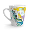 Mermaid And Seahorse Watercolor Art White Latte Mug Mug