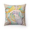 Mermaid Seahorse Fantasy Square Pillow 14 × Home Decor