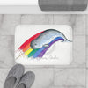 Narwhal Whale Tribal Ink Art Bath Mat Home Decor