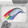 Narwhal Whale Tribal Ink Art Bath Mat Home Decor
