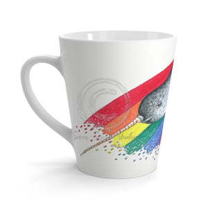 Narwhal Whale Tribal Ink Art Latte Mug 12Oz Mug