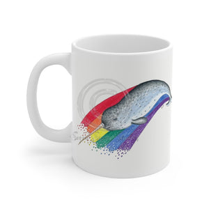Narwhal Whale Tribal Ink Art Mug 11Oz