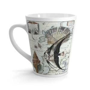 Nautical Marine Vintage Map Seahorse Triton Art Mug 12 Oz 12Oz