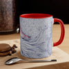 Nautilus Purple Red Vintage Map Art Accent Coffee Mug 11Oz