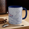 Nautilus Purple Red Vintage Map Art Accent Coffee Mug 11Oz
