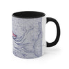 Nautilus Purple Red Vintage Map Art Accent Coffee Mug 11Oz