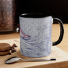 Nautilus Purple Red Vintage Map Art Accent Coffee Mug 11Oz