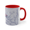 Nautilus Purple Red Vintage Map Art Accent Coffee Mug 11Oz