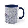 Nautilus Purple Red Vintage Map Art Accent Coffee Mug 11Oz