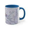 Nautilus Purple Red Vintage Map Art Accent Coffee Mug 11Oz