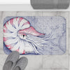 Nautilus Purple Red Vintage Map Art Bath Mat Home Decor