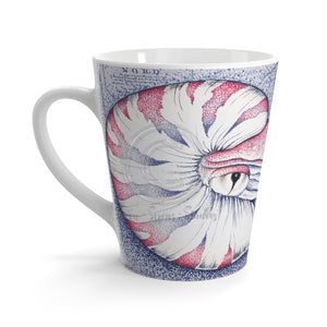 Nautilus Purple Red Vintage Map Art Latte Mug 12Oz Mug