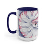 Nautilus Purple Red Vintage Map Art Two-Tone Coffee Mugs 15Oz / Blue Mug