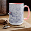 Nautilus Purple Red Vintage Map Art Two-Tone Coffee Mugs 15Oz Mug