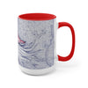 Nautilus Purple Red Vintage Map Art Two-Tone Coffee Mugs 15Oz Mug