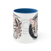 Ocelot Ink Art Accent Coffee Mug 11Oz Blue /