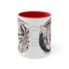 Ocelot Ink Art Accent Coffee Mug 11Oz Red /