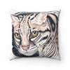 Ocelot Jungle Cat Ink Square Pillow Home Decor