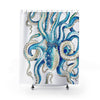 Octopus Blue Comic Tentacles Art Shower Curtain 71X74 Home Decor