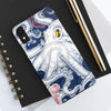Octopus Blue Pink Roses Ink Case Mate Tough Phone Cases