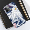 Octopus Blue Pink Roses Ink Case Mate Tough Phone Cases
