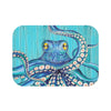 Octopus Blue Teal Boards Kraken Ink Art Bath Mat 24 × 17 Home Decor