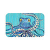 Octopus Blue Teal Boards Kraken Ink Art Bath Mat 34 × 21 Home Decor