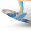 Octopus Blue Tentacles White Art Iii Square Pillow Home Decor