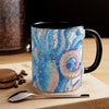 Octopus Blue Vintage Map Watercolor On White Art Accent Coffee Mug 11Oz