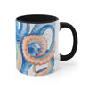 Octopus Blue Watercolor On White Art Accent Coffee Mug 11Oz